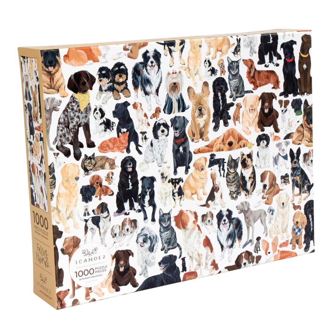 Furry Friends - 1000pc Dog & Cat Jigsaw Puzzle