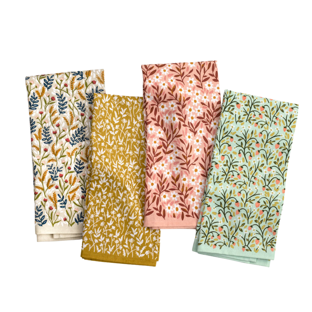 Tiny Floral Kitchen Tea Towel Set