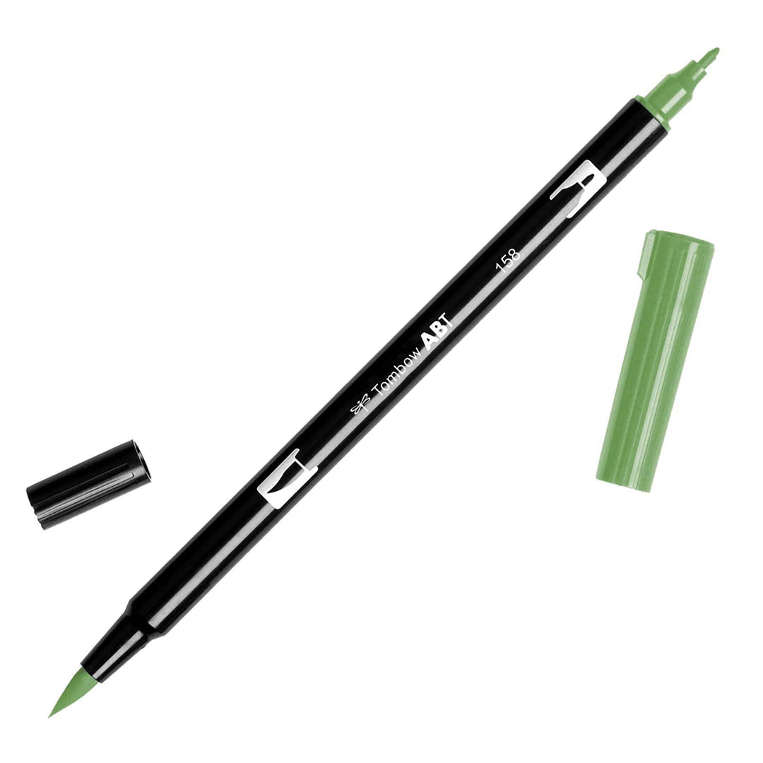 Dual Brush Pen Art Markers - 158 Dark Olive