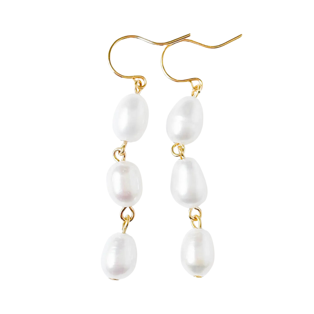 Long Freshwater Pearl Earrings