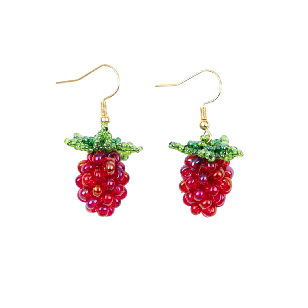 Raspberry Earrings