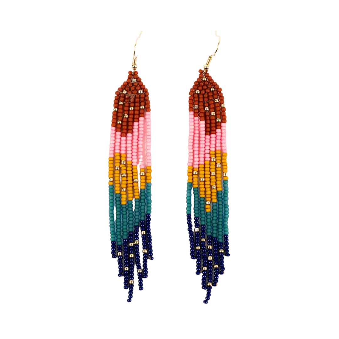 Strata Fringe with Gold Sprinkles Earrings