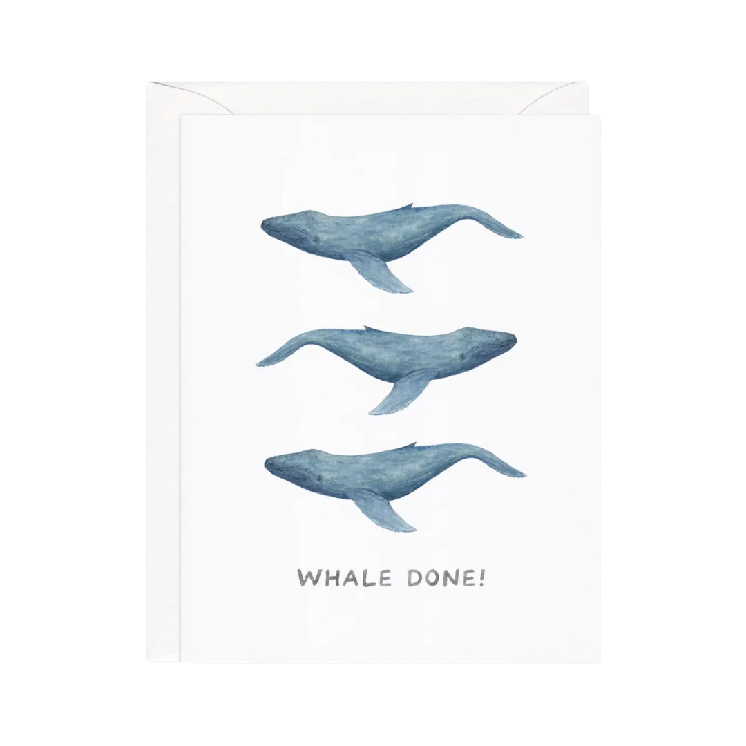 Whale Done Congrats Card