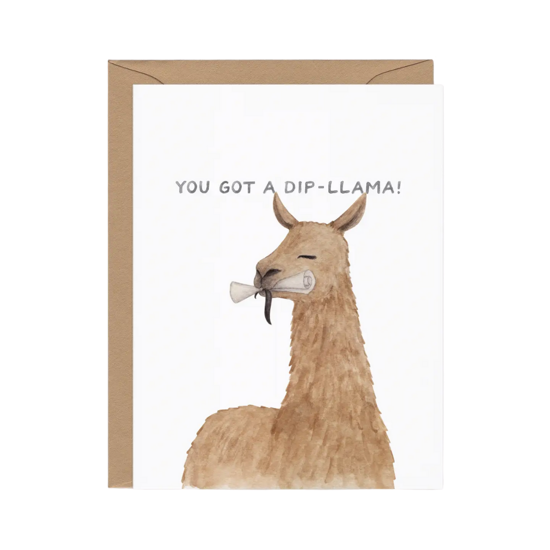 Diploma Llama Card