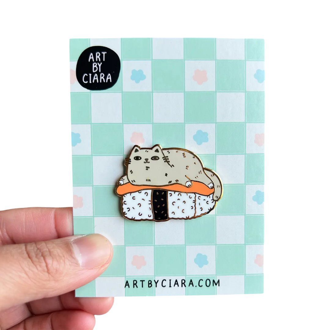 Sushi Nigiri Kitty Enamel Pin