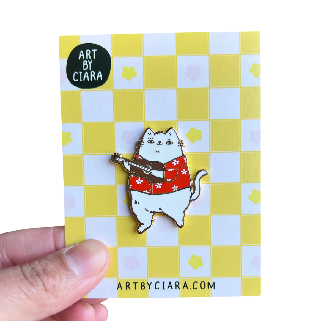 Ukulele Kitty Enamel Pin