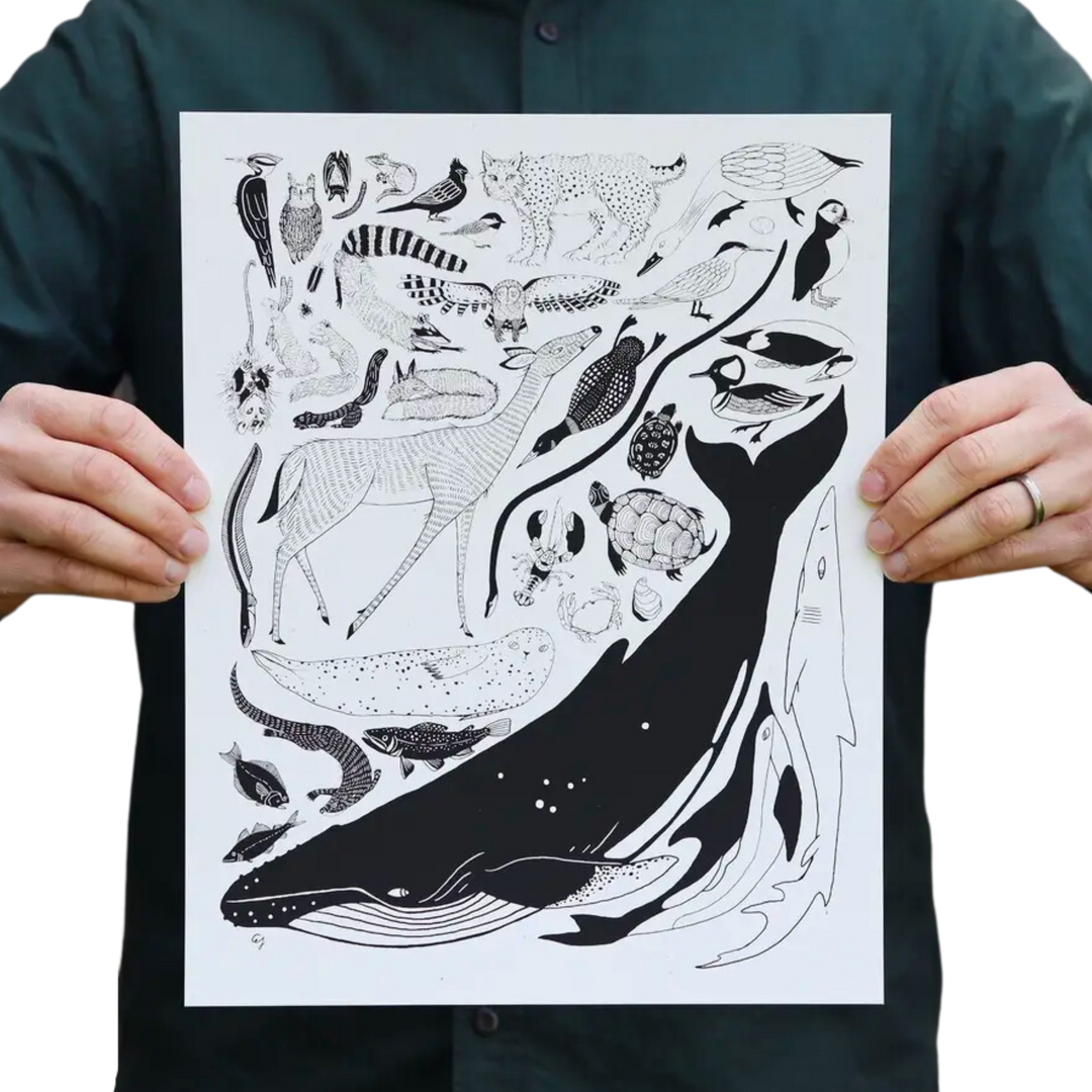 New England Animals Print