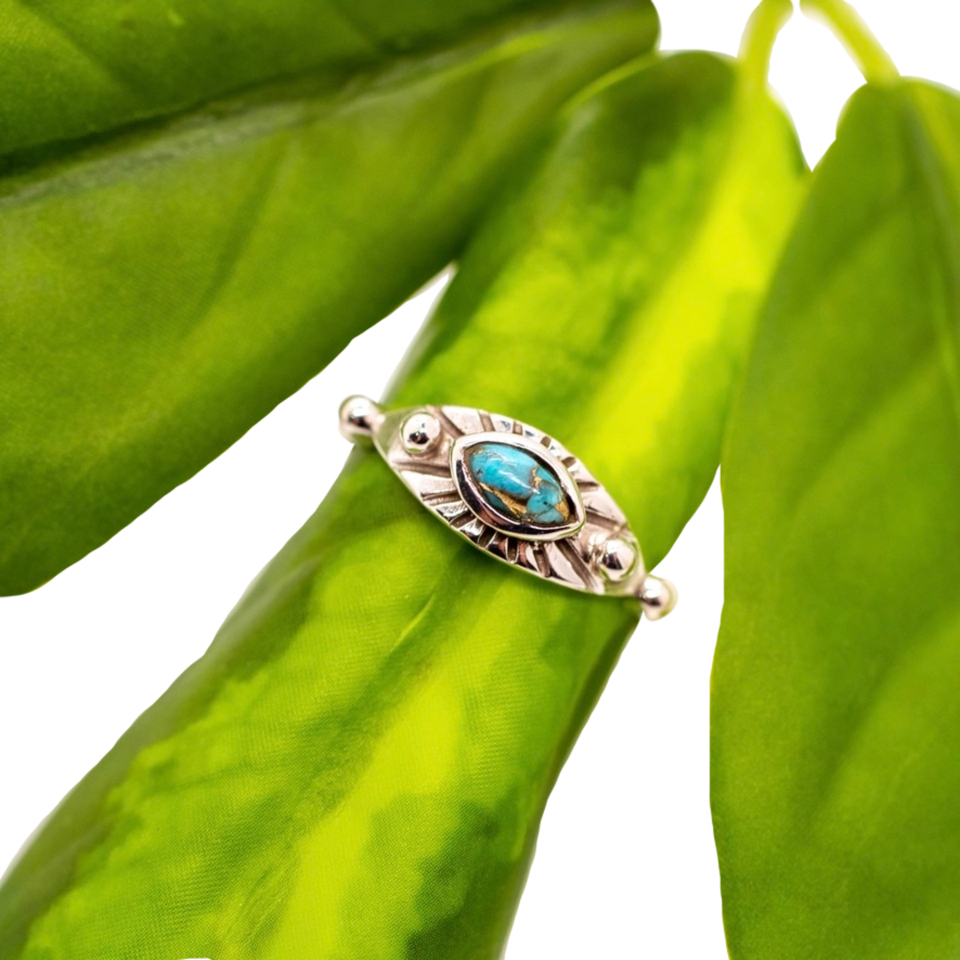 Sterling Silver Turquoise Eye Ring