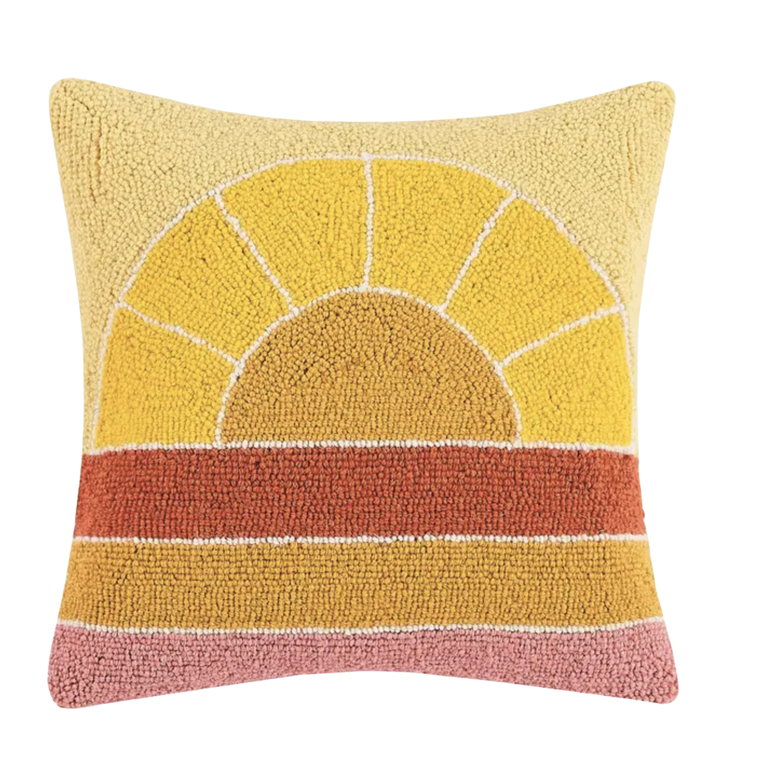 Retro Rainbow Hook Pillow