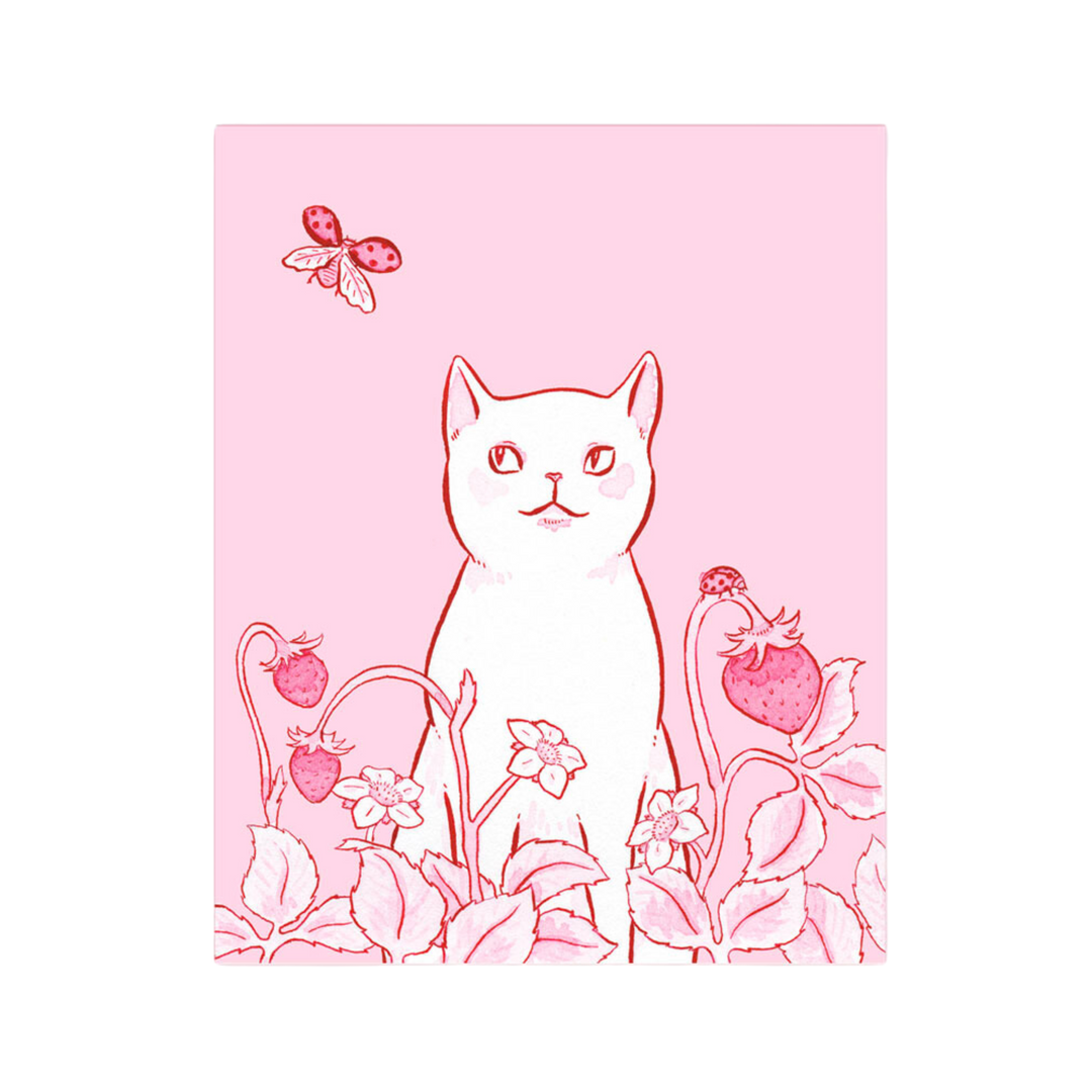Strawberry Cat Art Print