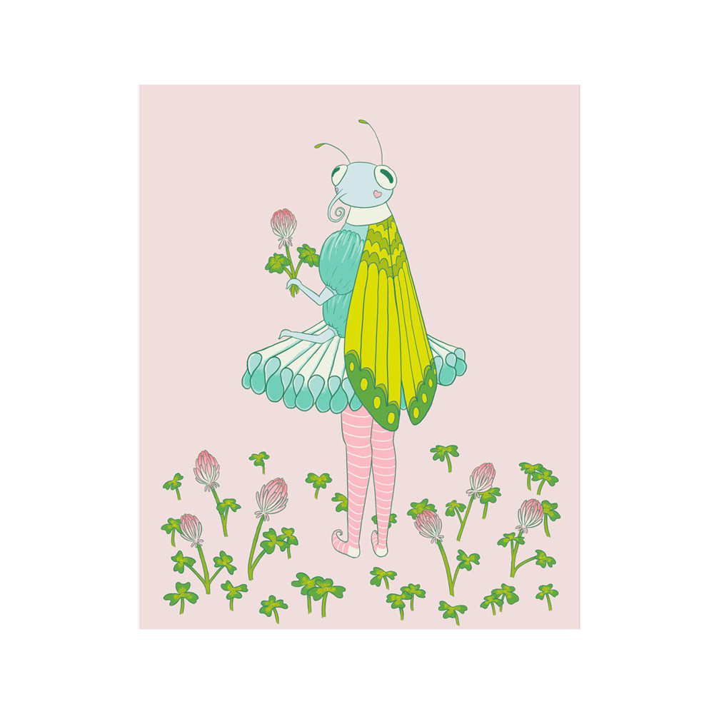 Clover Butterfly Art Print