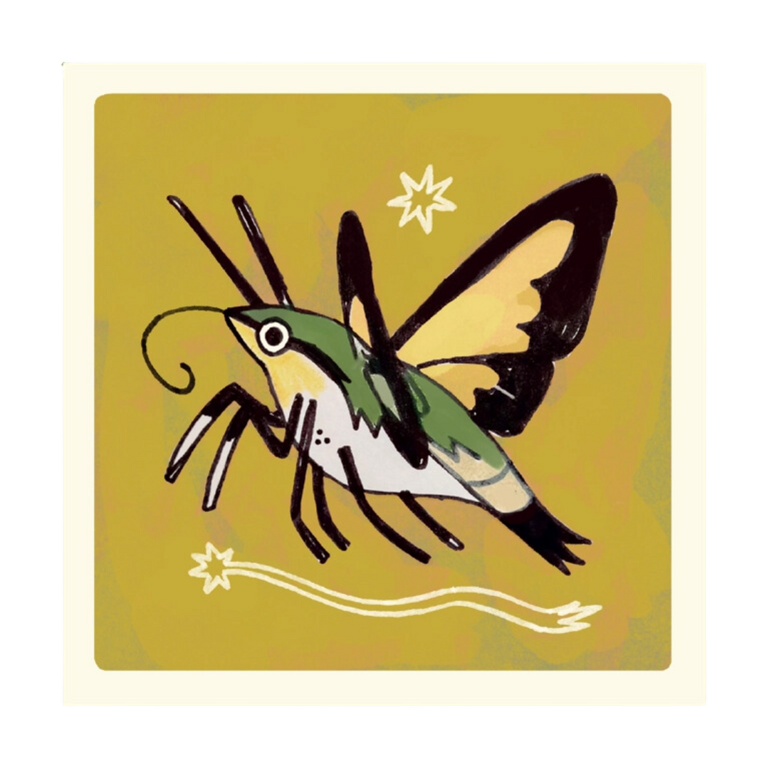 Hummingbird Moth Mini Print