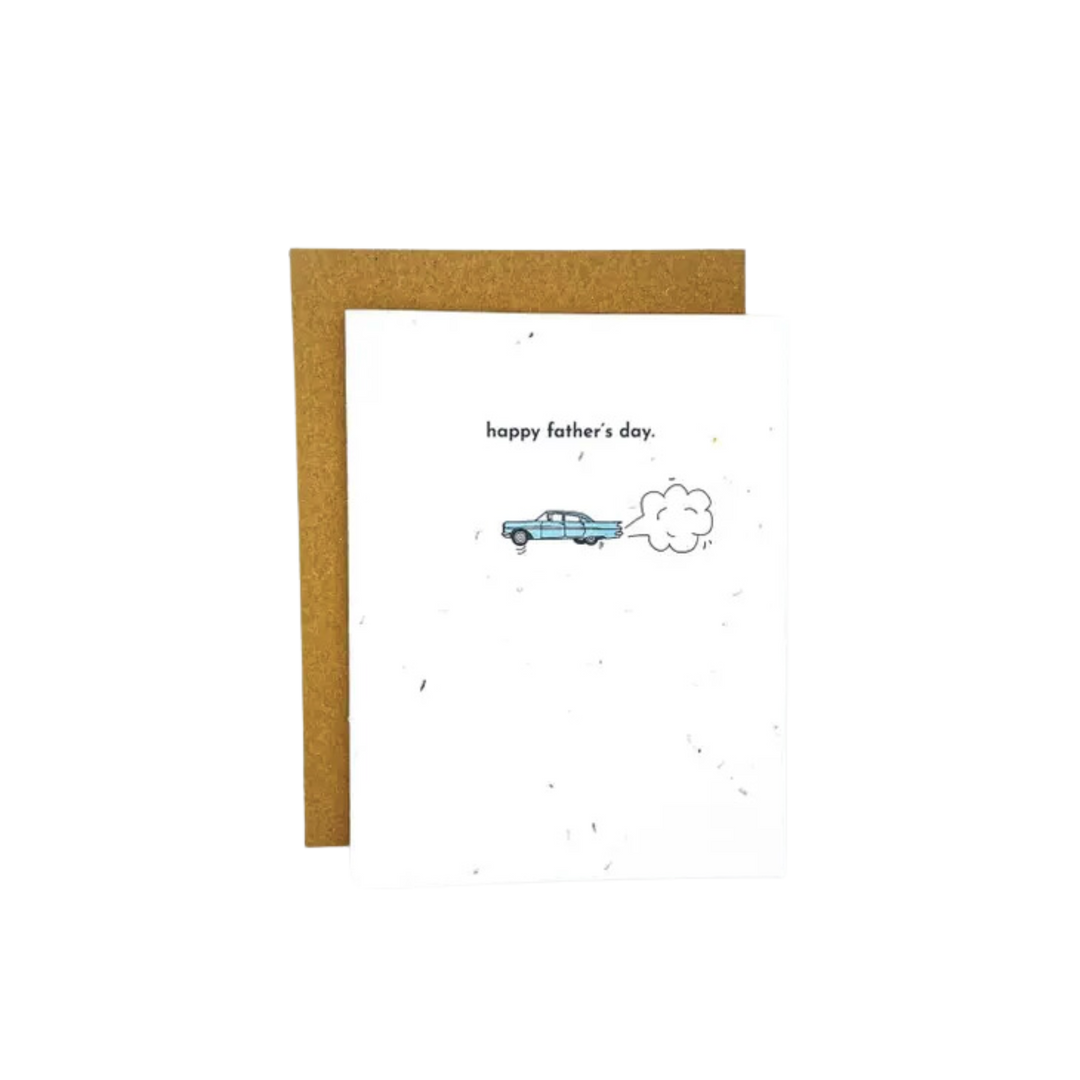 Happy Father's Day Fast Car Plantable Card