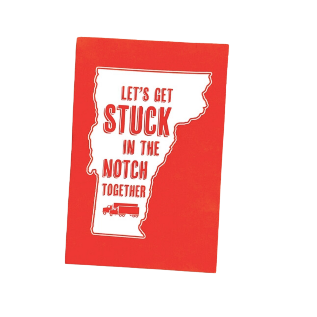 Stuck in the Notch Together Funny Postcard