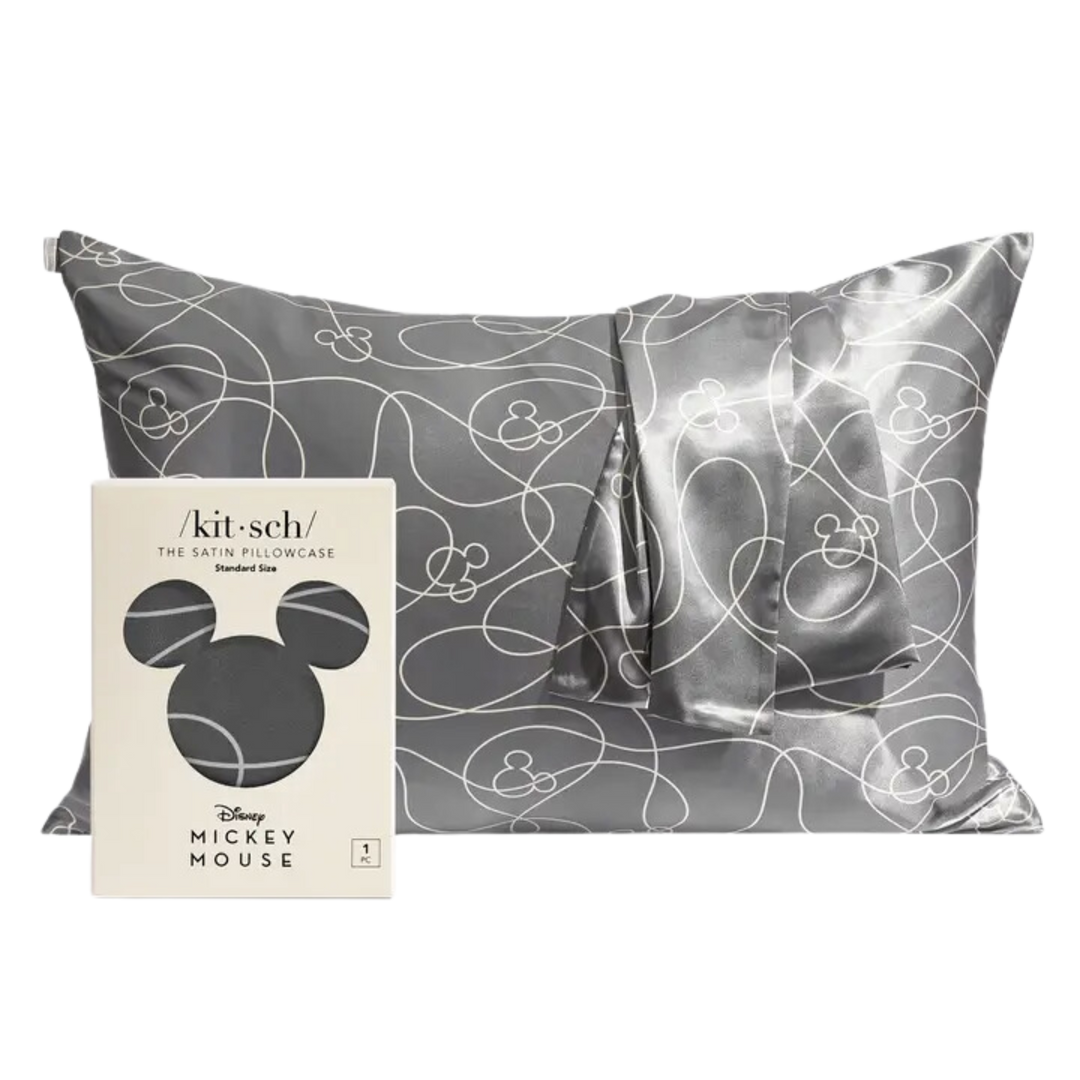 Kitsch & Mickey and Minnie Satin Pillowcase Mickey Maze