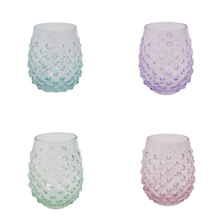 18.6oz Large Dot Wine Glasses