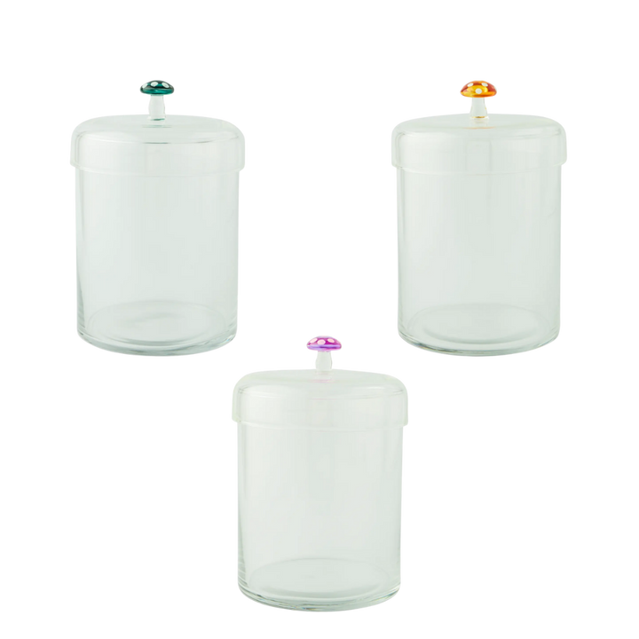 44oz Glass Canister w/ Glass Mushroom Lid