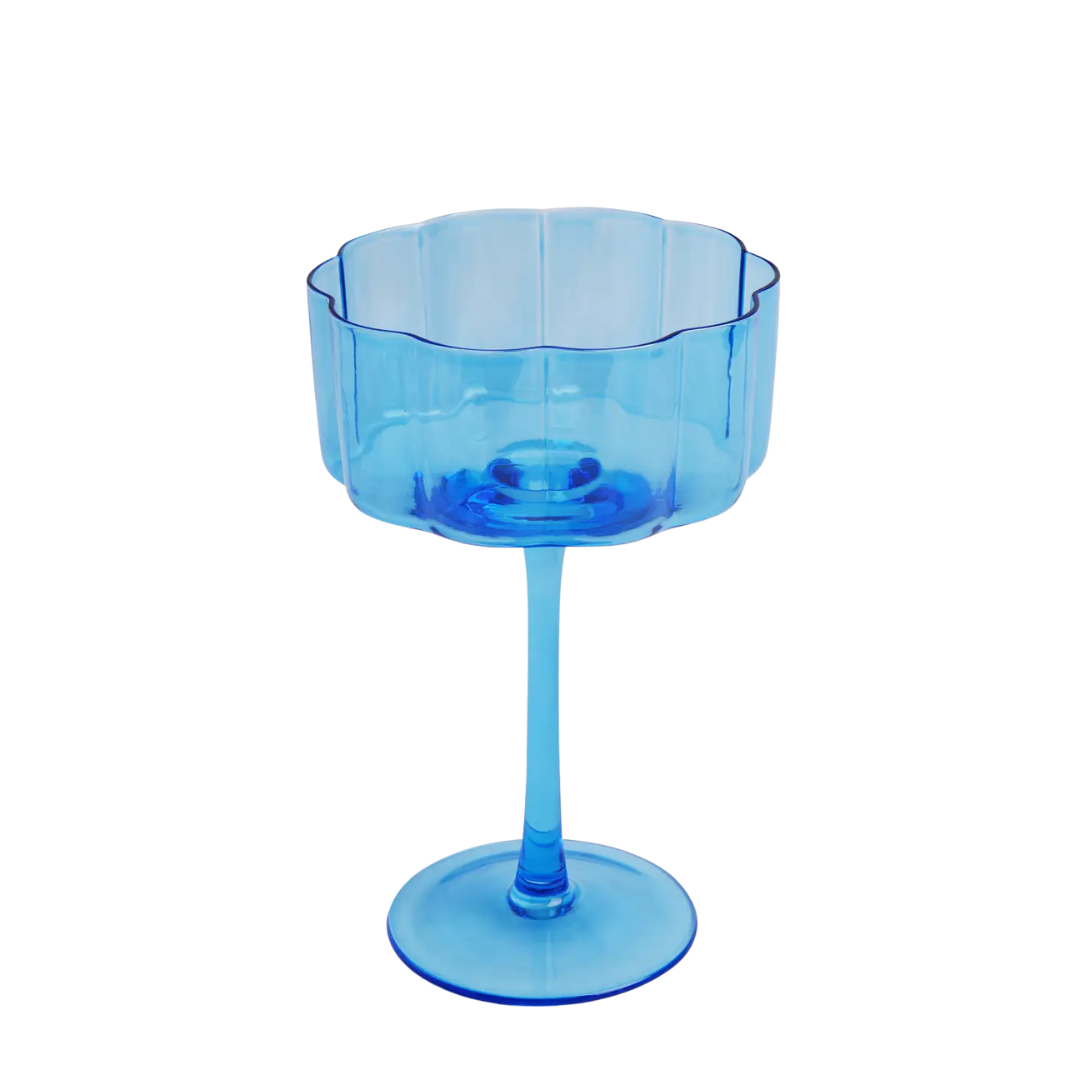 8.5oz Flower Martini Tranquil Blue