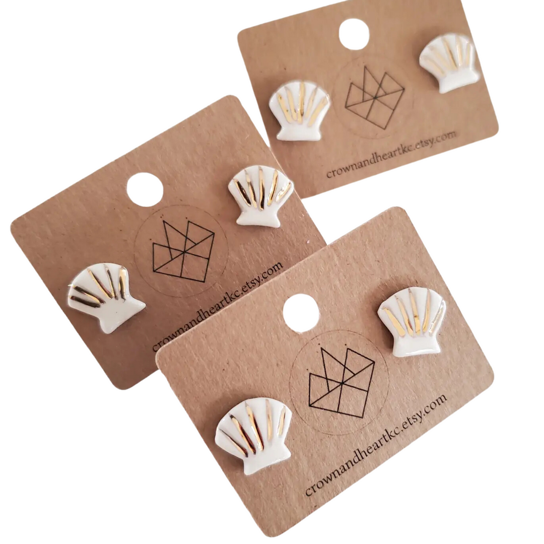 Seashell Studs