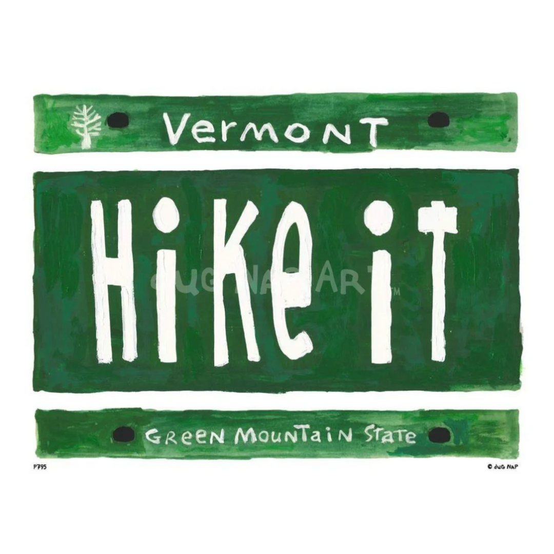 VT Plate - Hike It Art Print (8.5"x11")