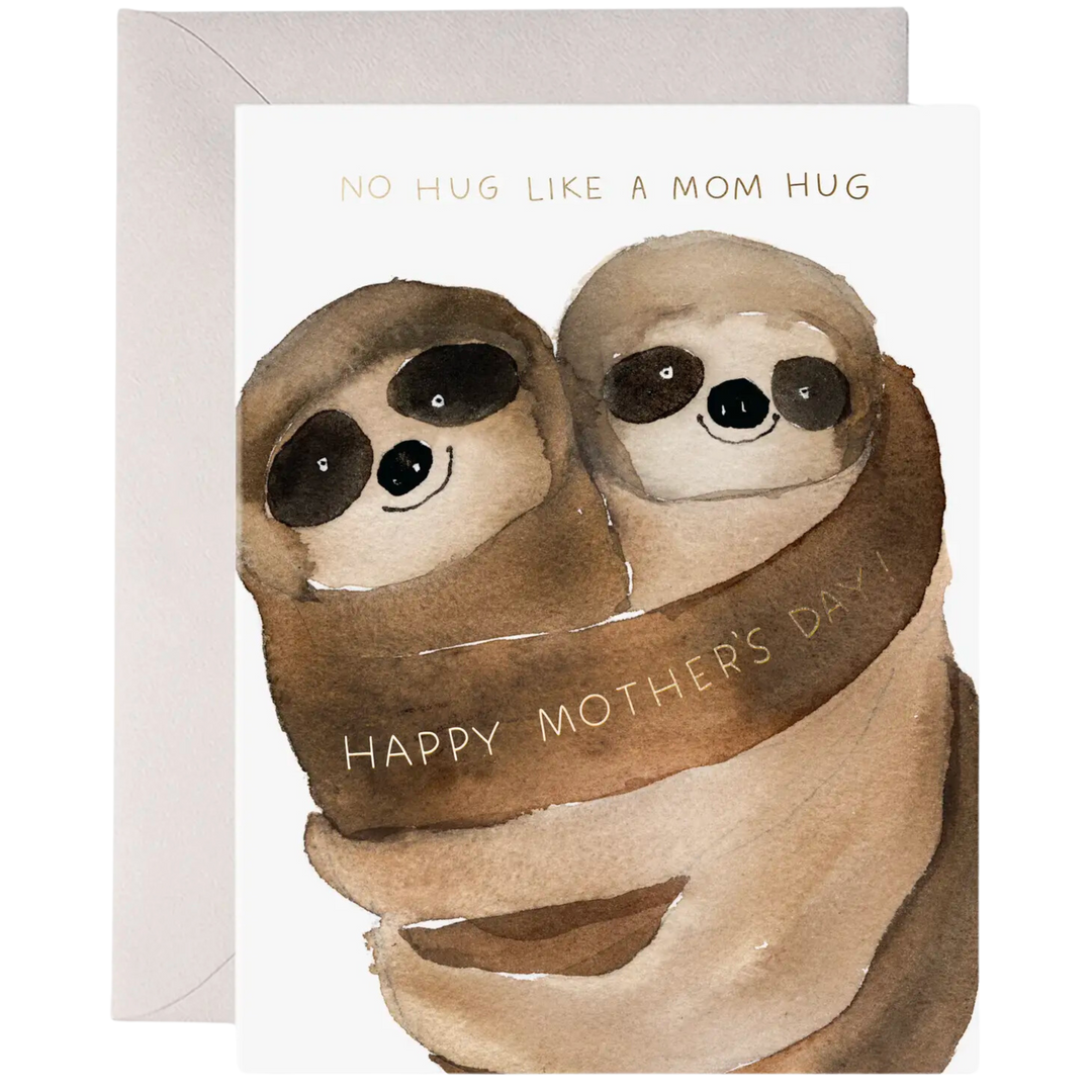 Long Arms, Slow Hug | Sloth Mother's Day Greeting Card