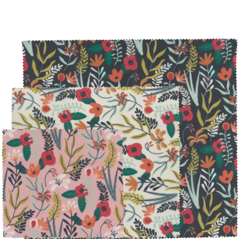 Floral Beeswax Wrap Set of 3