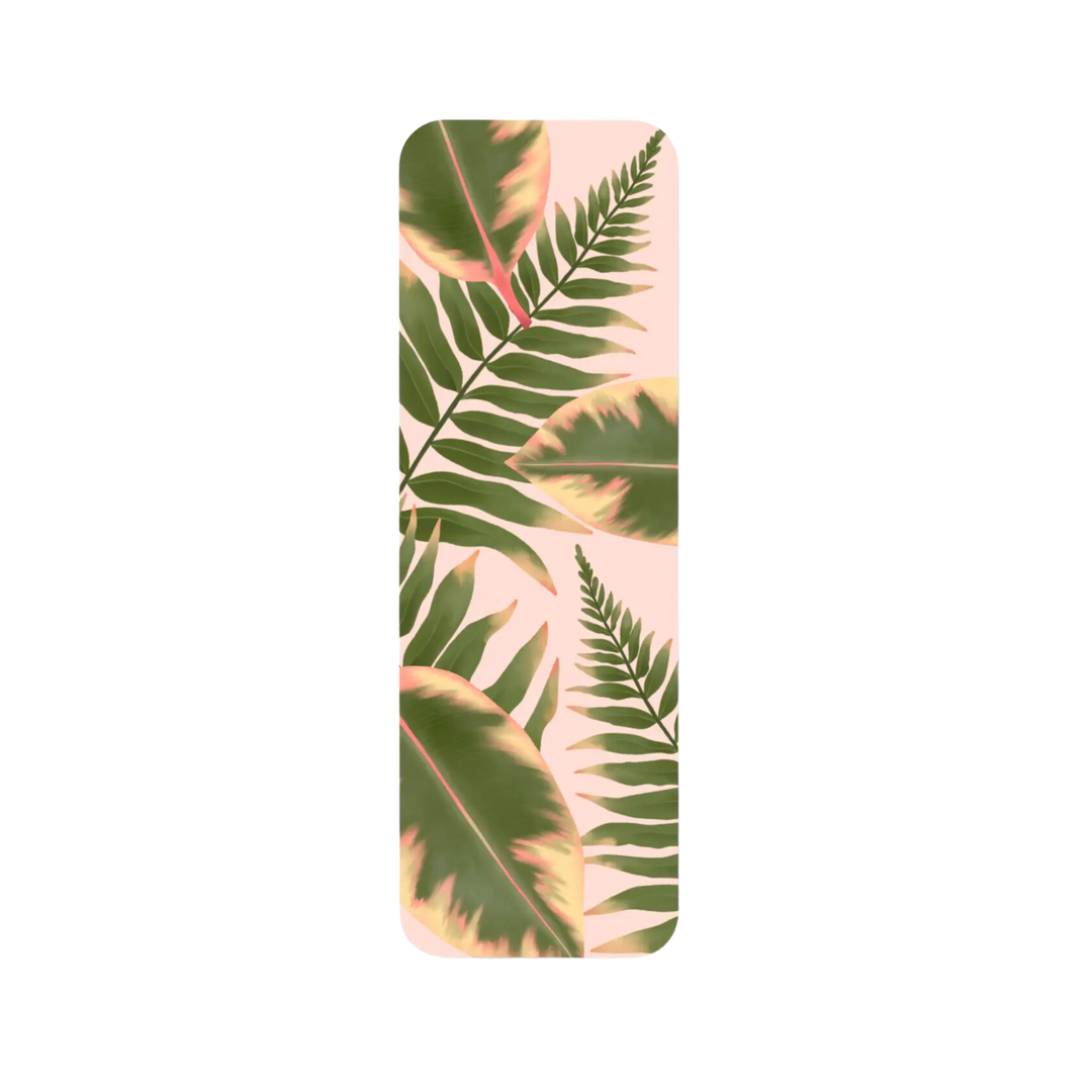 Pink Fern Leaves Bookmark