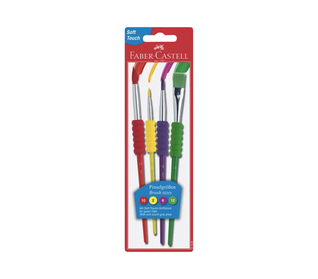 Soft Touch Paintbrushes, Assorted Sizes - Set of 4
