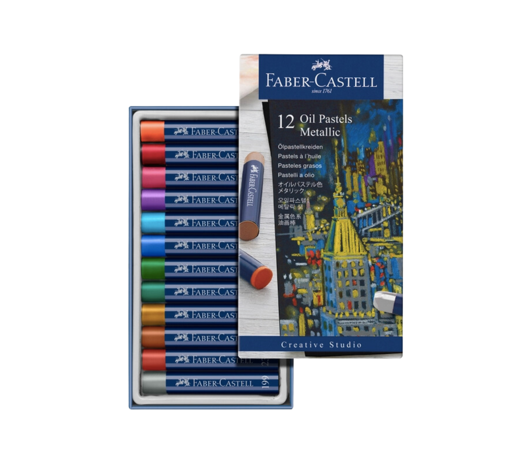 Artist's Oil Pastels, Metallic - Set of 12