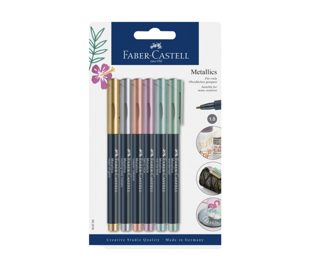 Metallic Multi-Surface Creative Markers, Set of 6