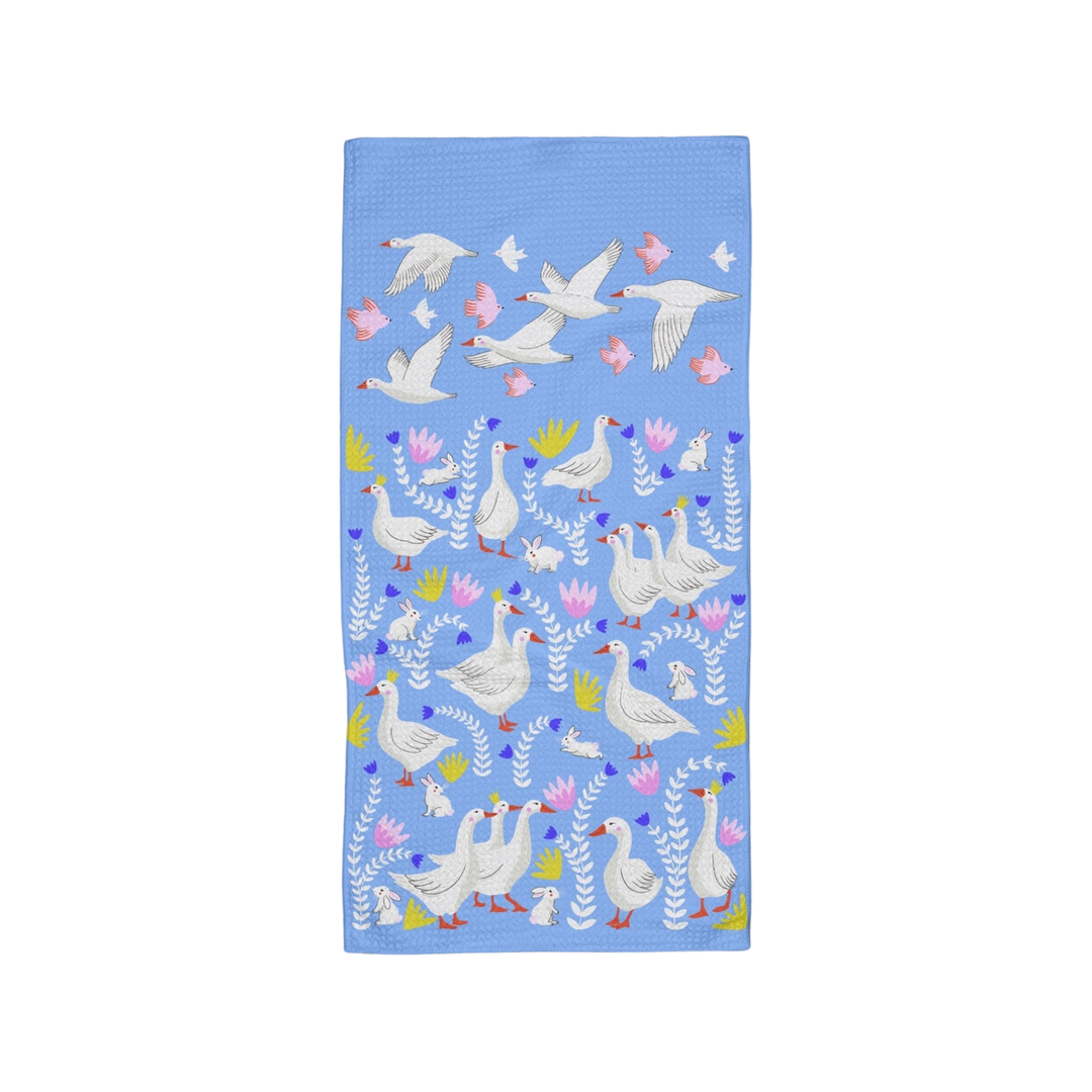 Geese Bunnies Bar Towel