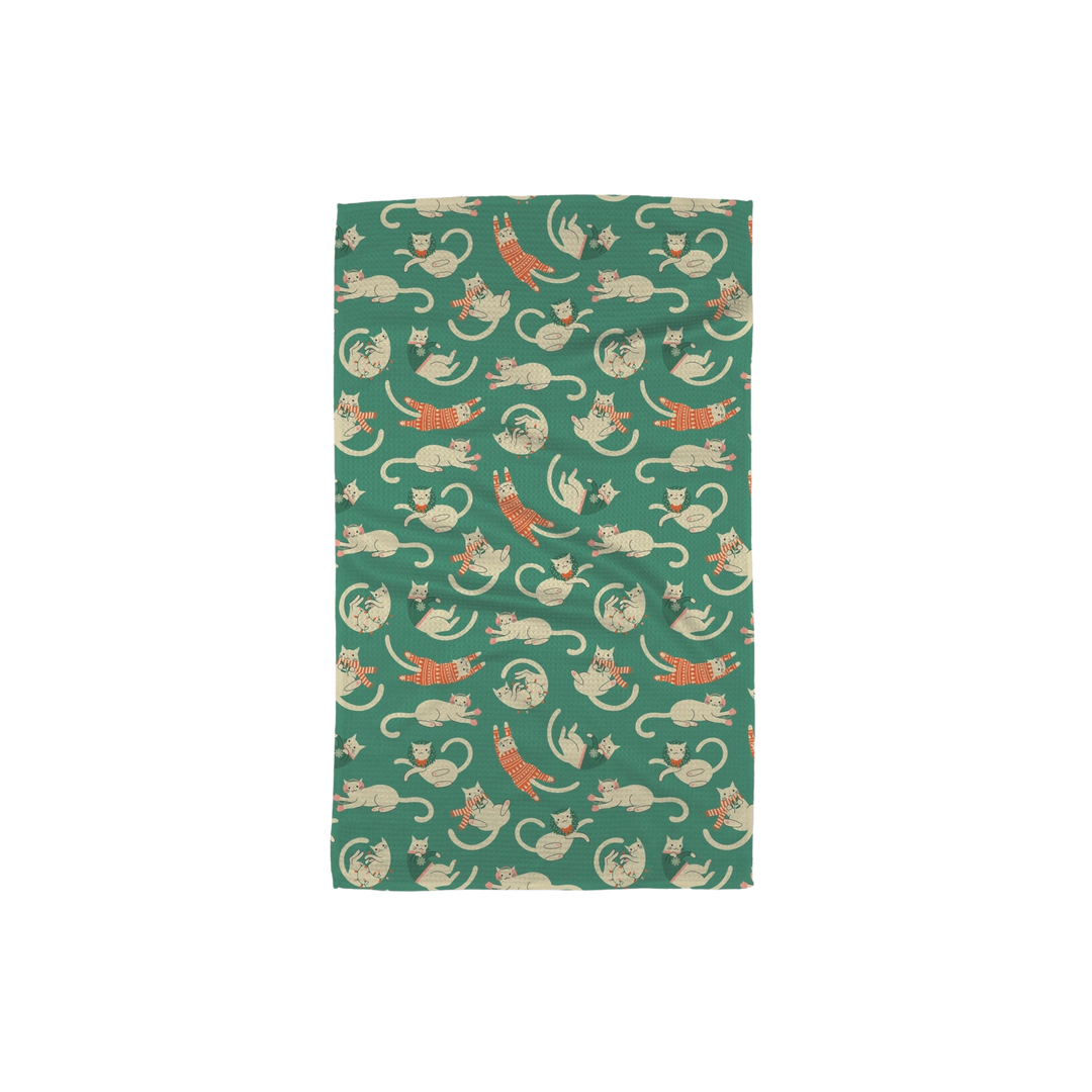 Christmas Cats Tea Towel