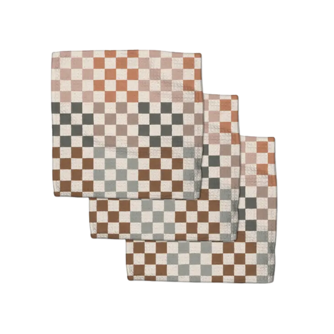 Autumn Checkers Dishcloth Set