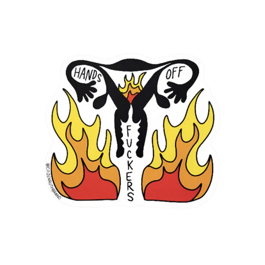 Hands off! Uterus Sticker