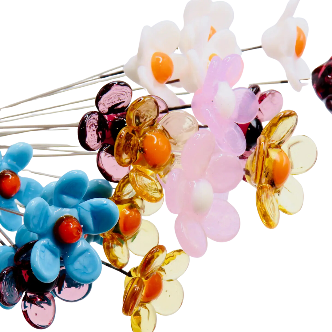 Glass Flowers on Stem