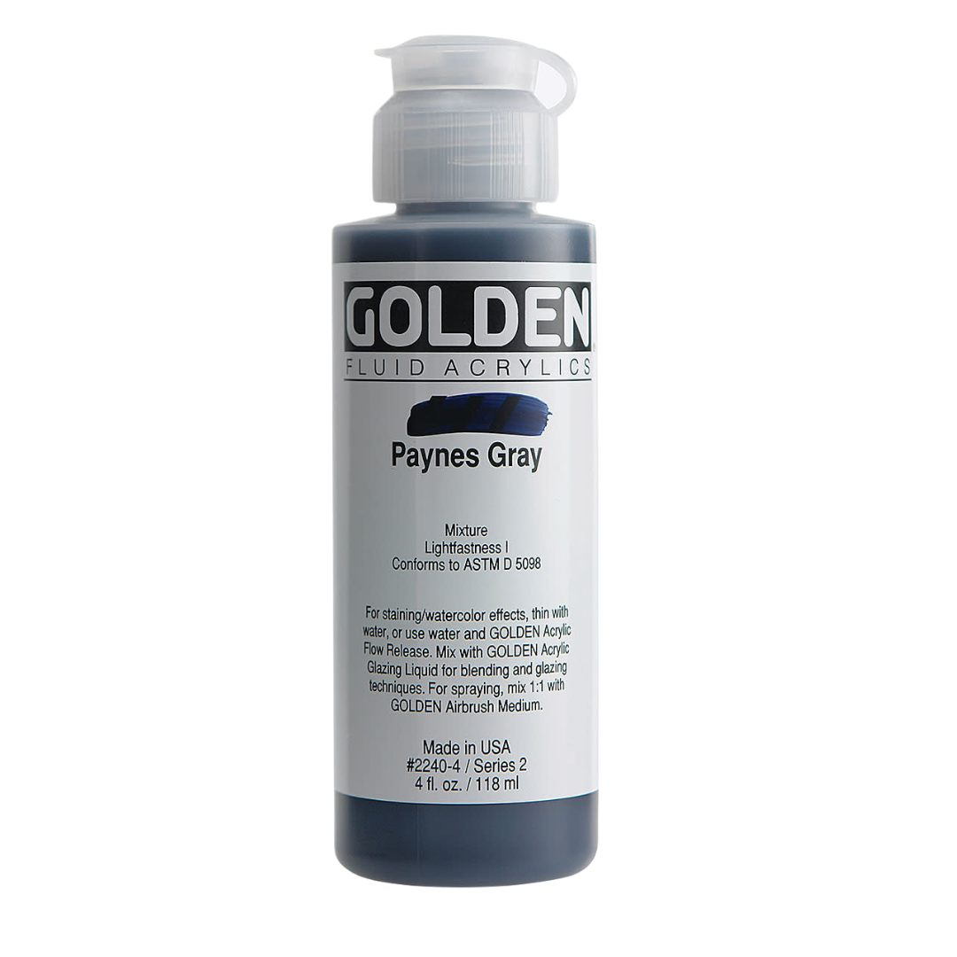 Paynes Gray Fluid Acrylic Paint 4oz