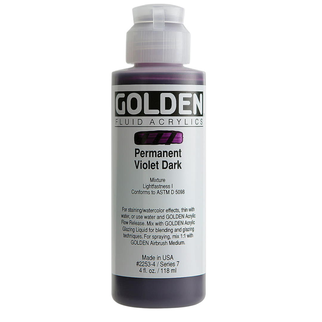 Fluid Permanent Violet Dark Acrylic Paint 4oz