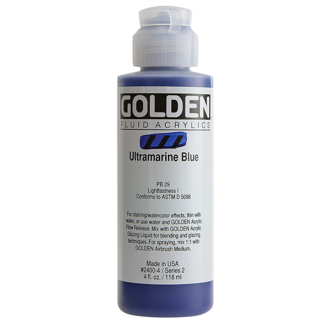 Fluid Ultramarine Blue Acrylic Paint 4oz