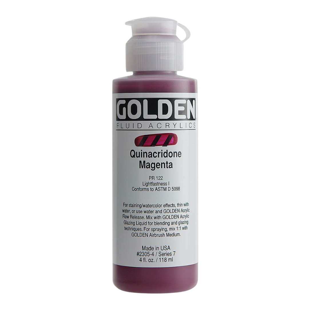 Fluid Quinacridone Magenta Acrylic Paint 4oz