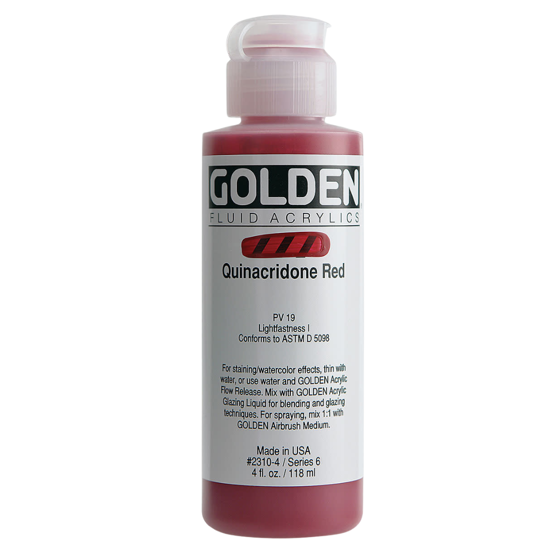 Fluid Quinacridone Red Acrylic Paint 4oz
