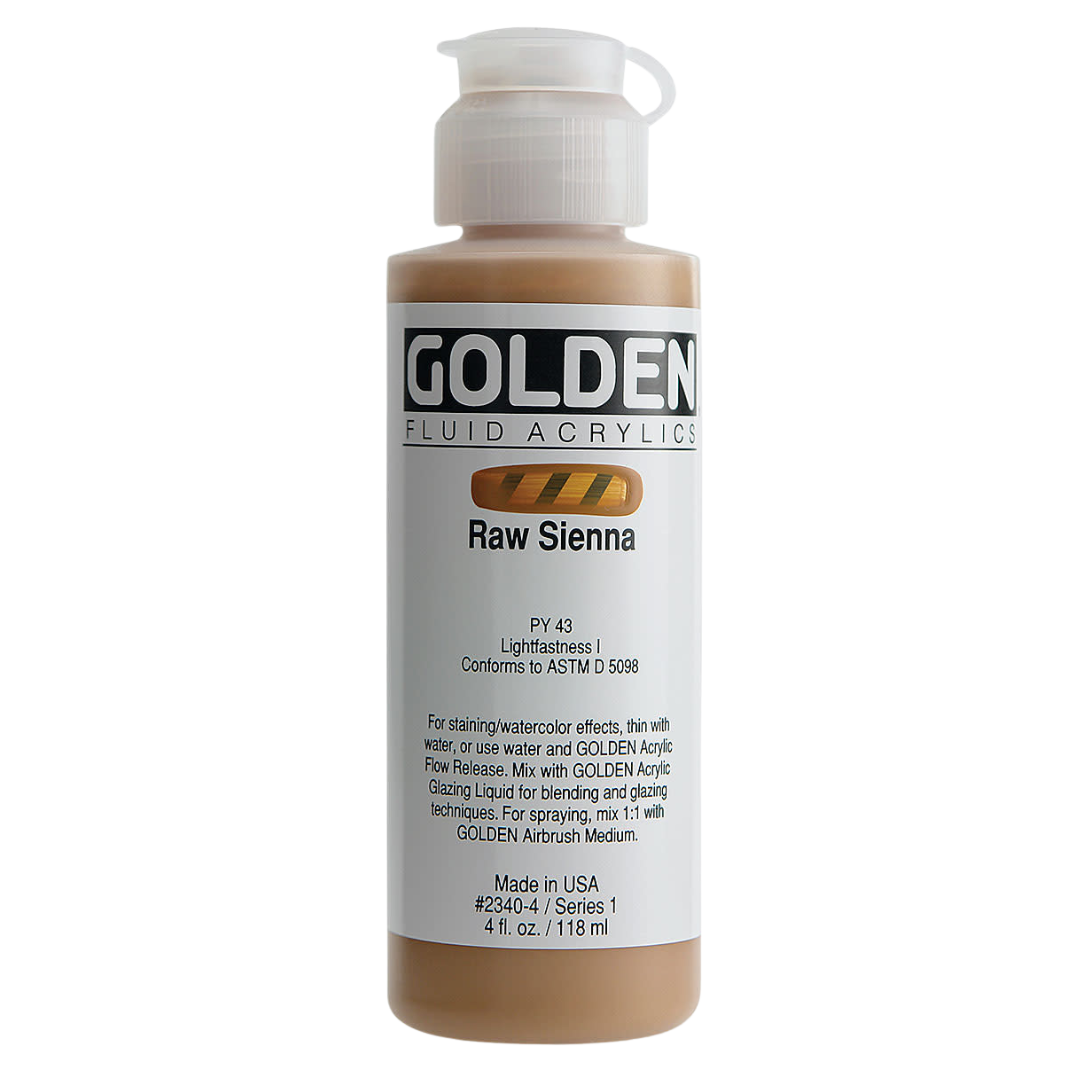 Fluid Raw Sienna Acrylic Paint 4oz