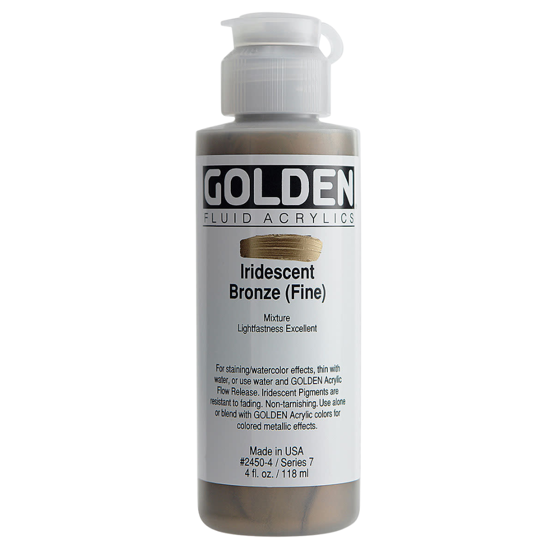 Fluid Iridescent Bronze (fine) Acrylic Paint 4oz