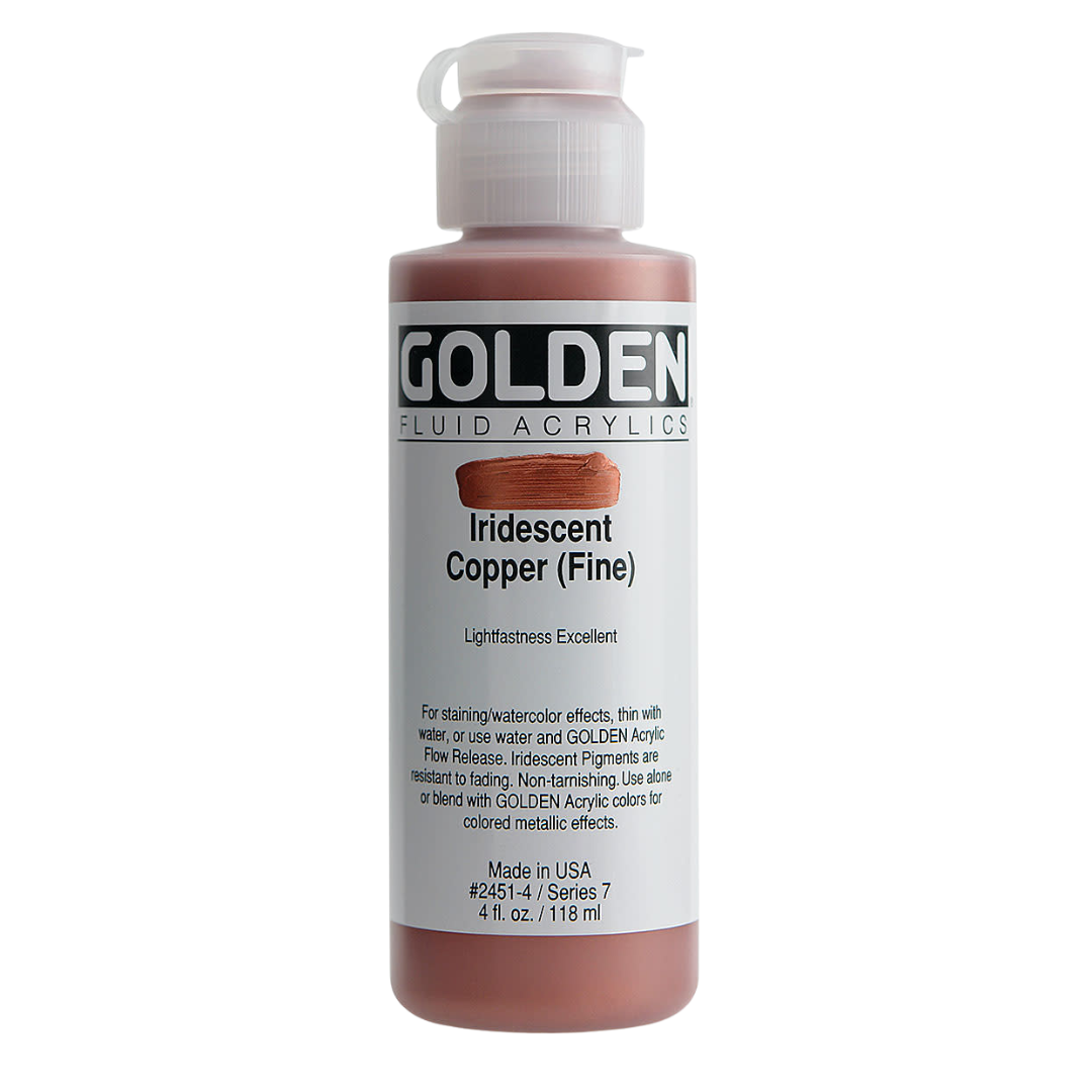 Fluid Iridescent Copper (Fine) Acrylic Paint 4oz
