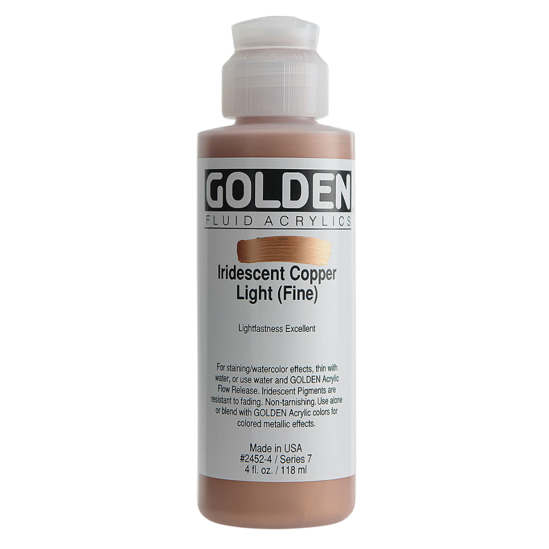 Fluid Iridescent Copper Light (Fine) Acrylic Paint 4oz
