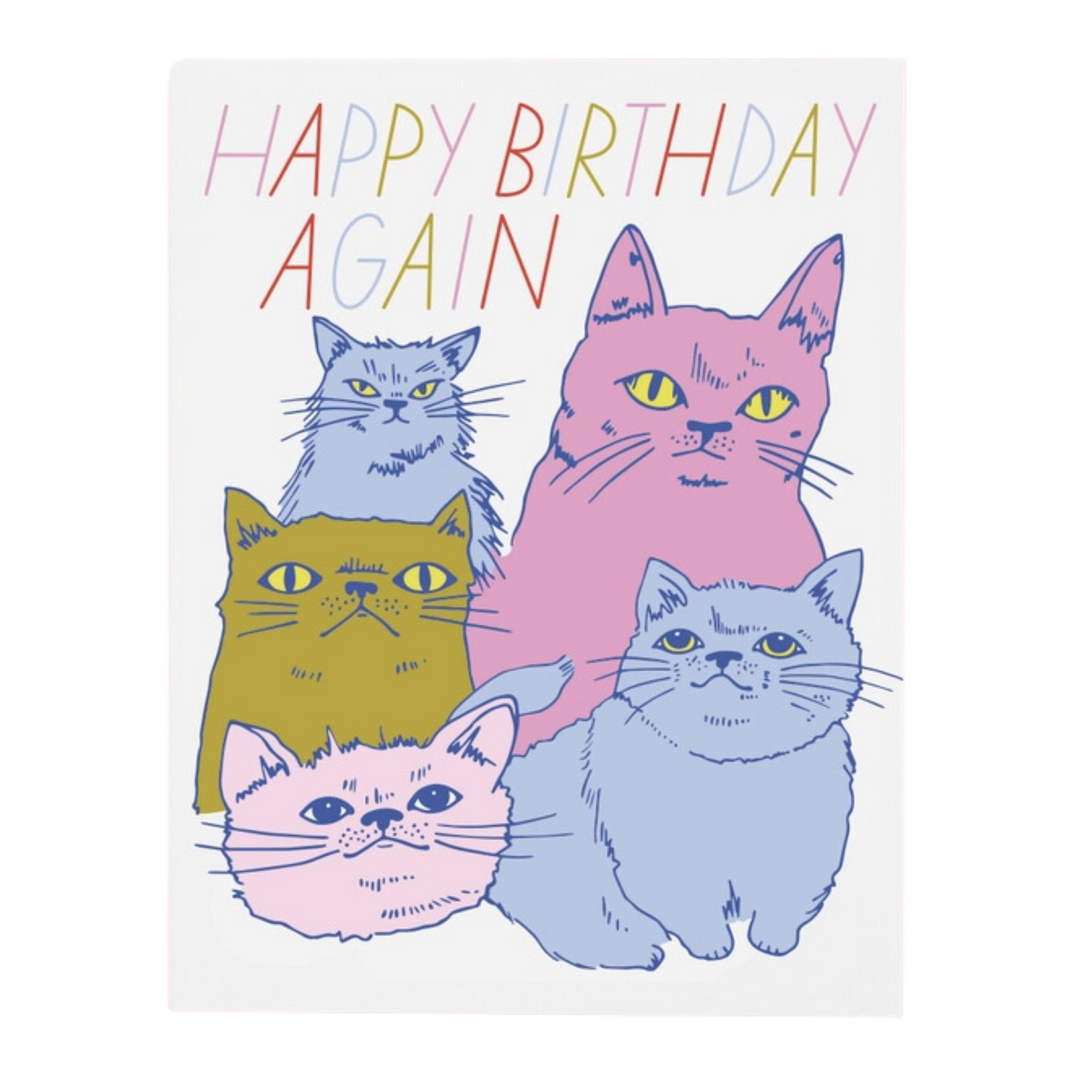 Cats Again Bday Card