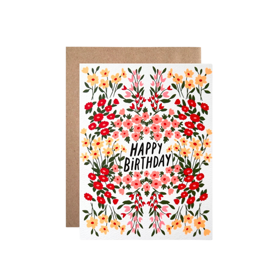 Happy Birthday Scarlet Garden Card