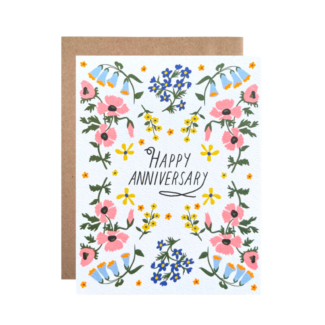 Bluebells Anniversary Card
