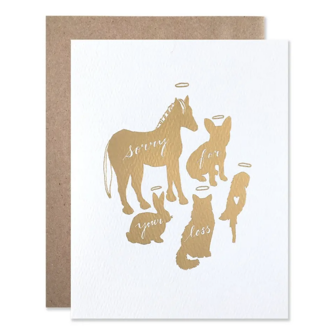 Gold Pet Sympathy Card