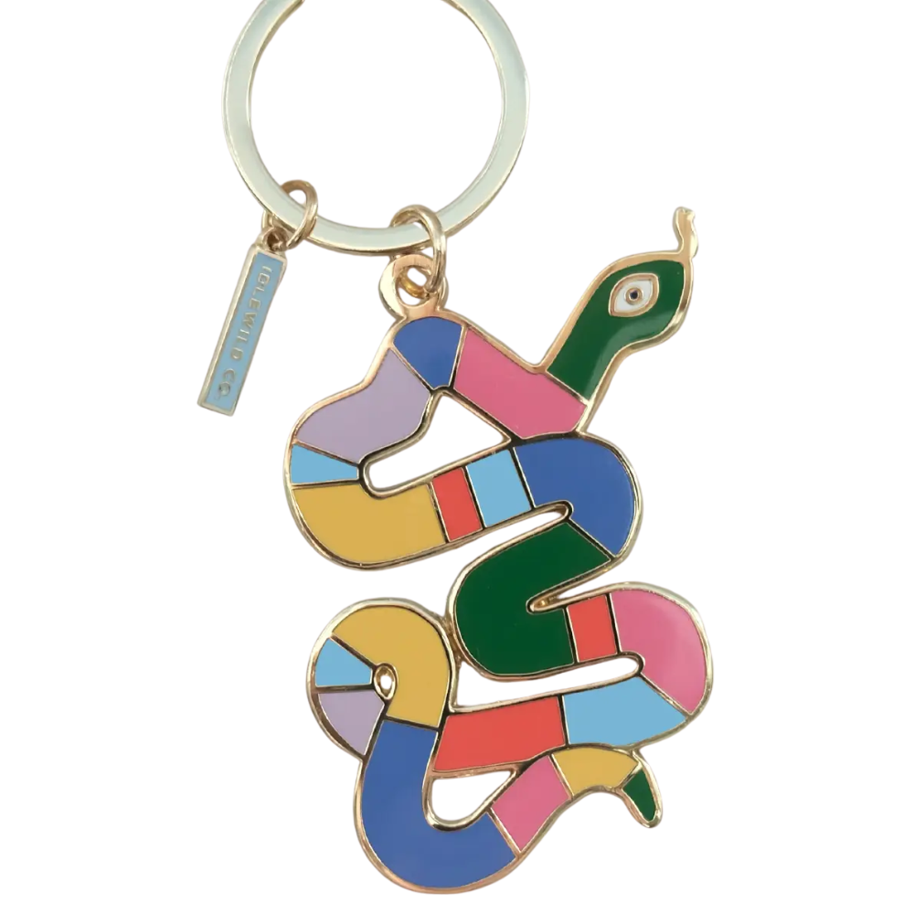 Rainbow Snake Keychain