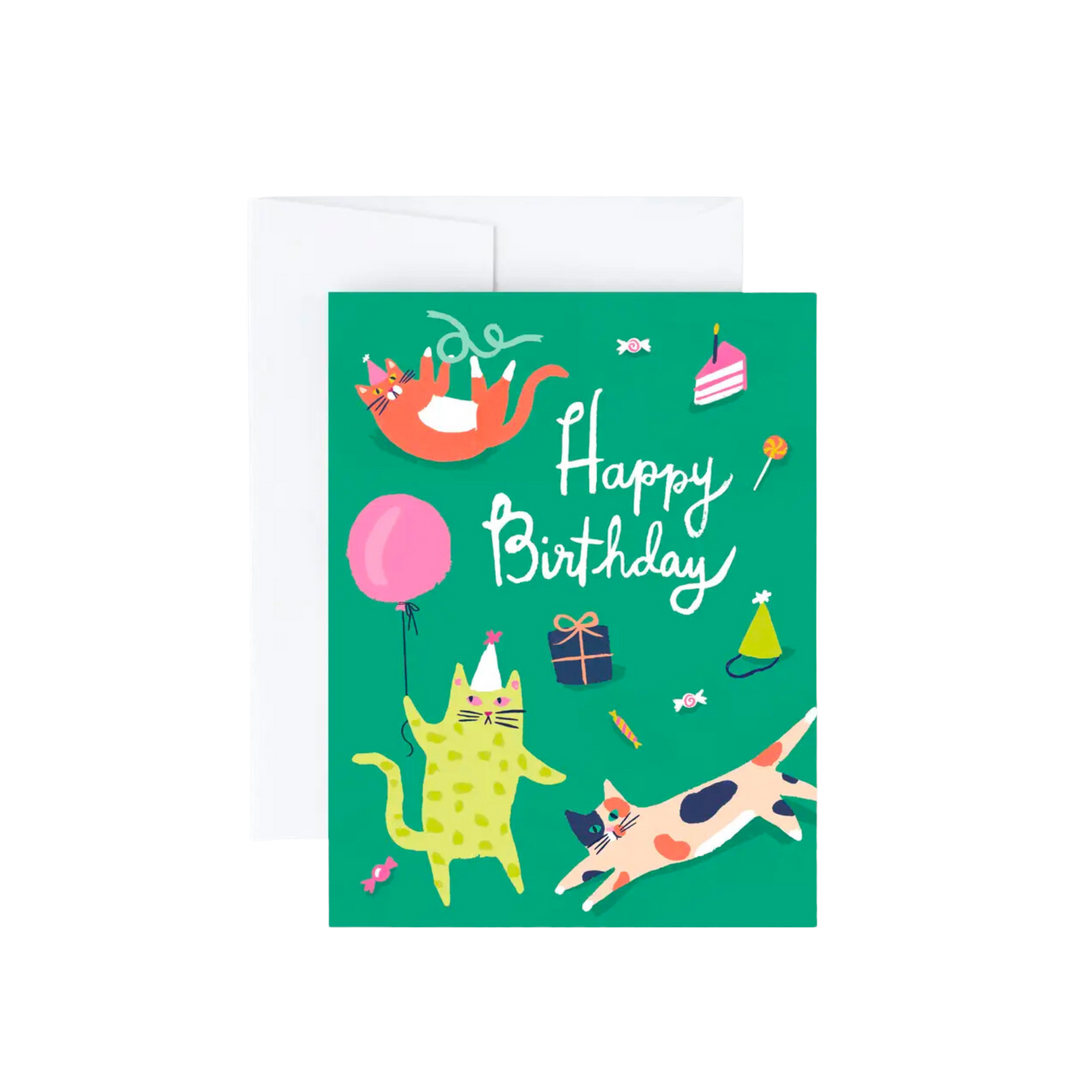 Cat Party Birthday Card